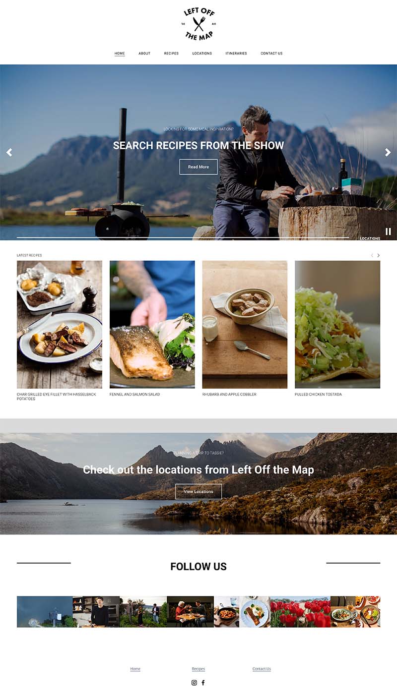 The Island Creative - rolling image of Left off the Map website