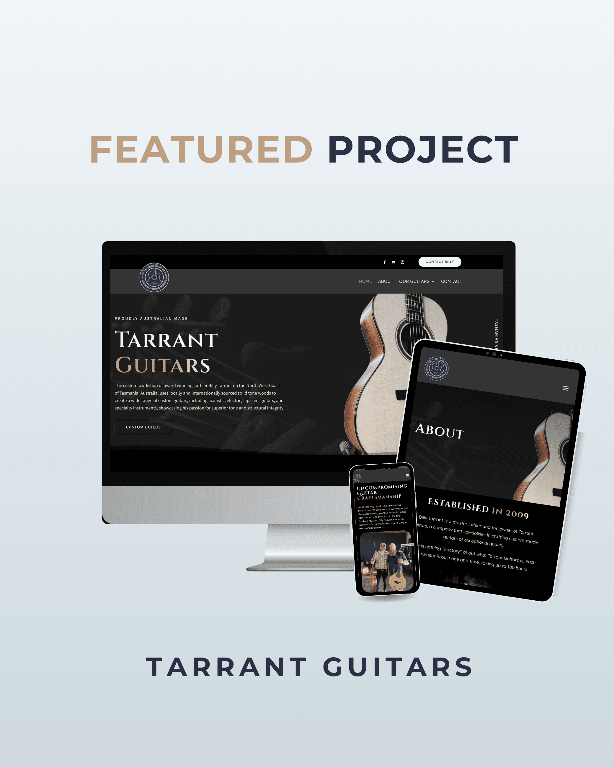 Refreshing the Tarrant Guitars Website